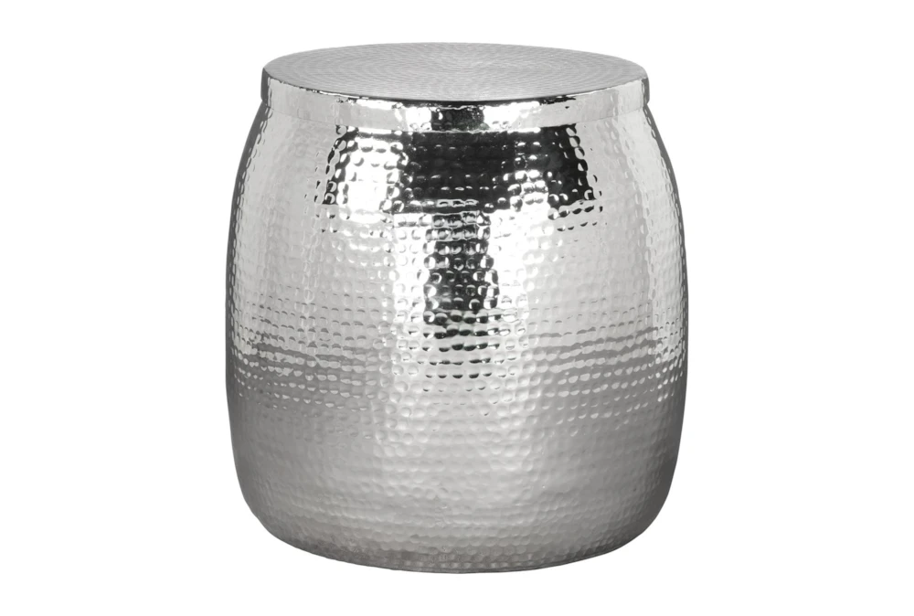 Silver Drum End Table 