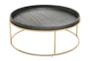 Javier Black Round Tray Coffee Table - Detail