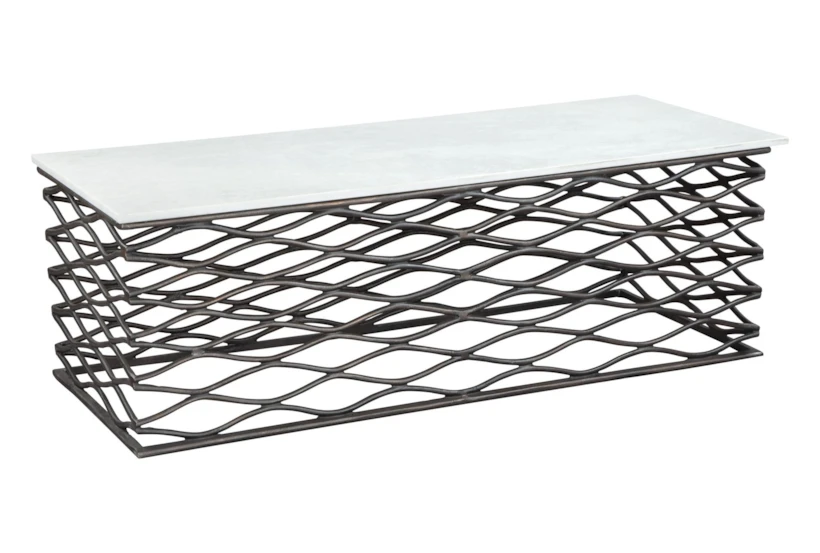 Modern Marble Top Coffee Table - 360