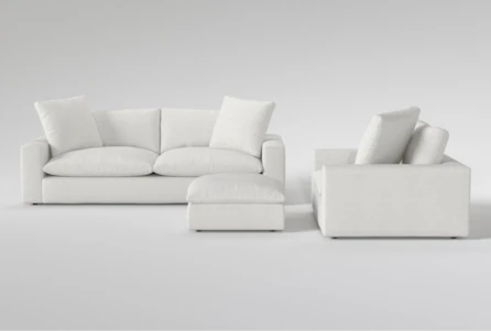Utopia Foam 96" Sofa/Chair/Ottoman Set