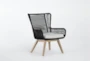 Caspian Black Outdoor Lounge Chair - Side