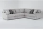 Arlen Sterling 128" 2 Piece Sectional with Right Arm Facing Tux & Left Arm Facing Sofa - Signature