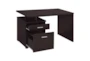 Rivolli 2-Drawer Office Desk With Cabinet Cappuccino - Detail
