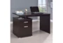 Rivolli 2-Drawer Office Desk With Cabinet Cappuccino - Room