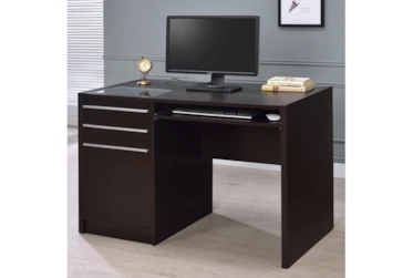 Downey 3-Drawer Rectangular Connect-It Office Desk Cappuccino 48"