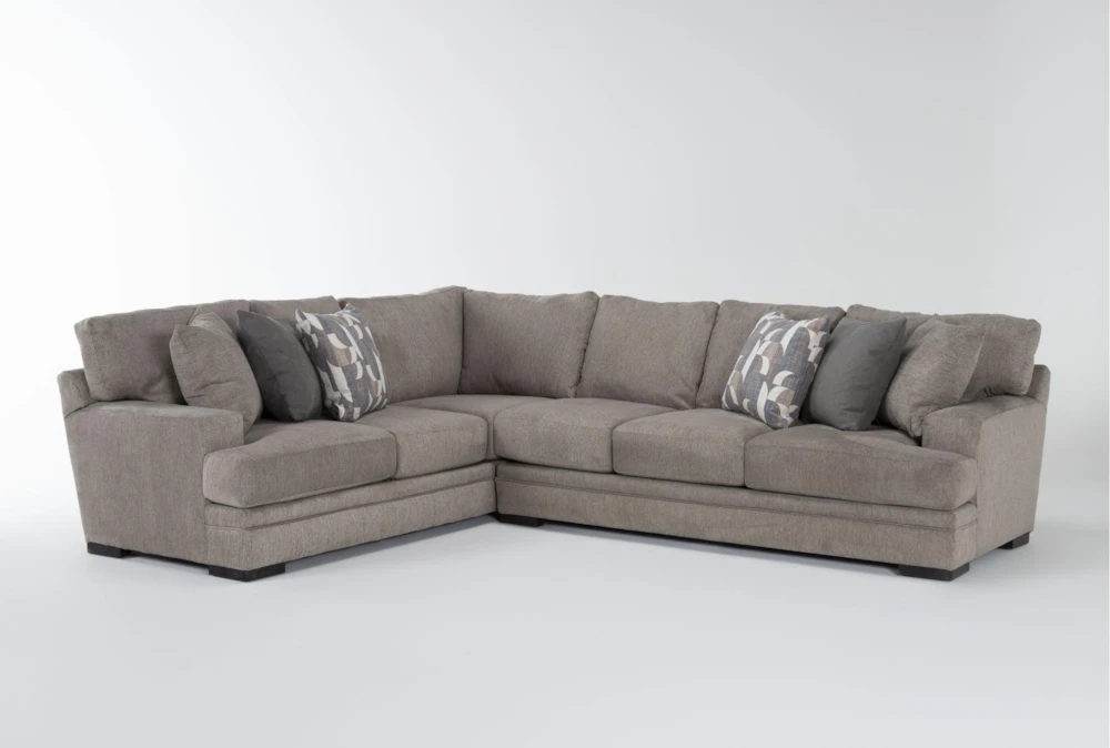 Arlen Marble 128" 2 Piece Sectional with Left Arm Facing Tux & Right Arm Facing Sofa