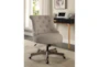 Lunado Light Grey Rolling Office Desk Chair - Room