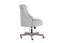 Lunado Light Grey Rolling Office Desk Chair - Side