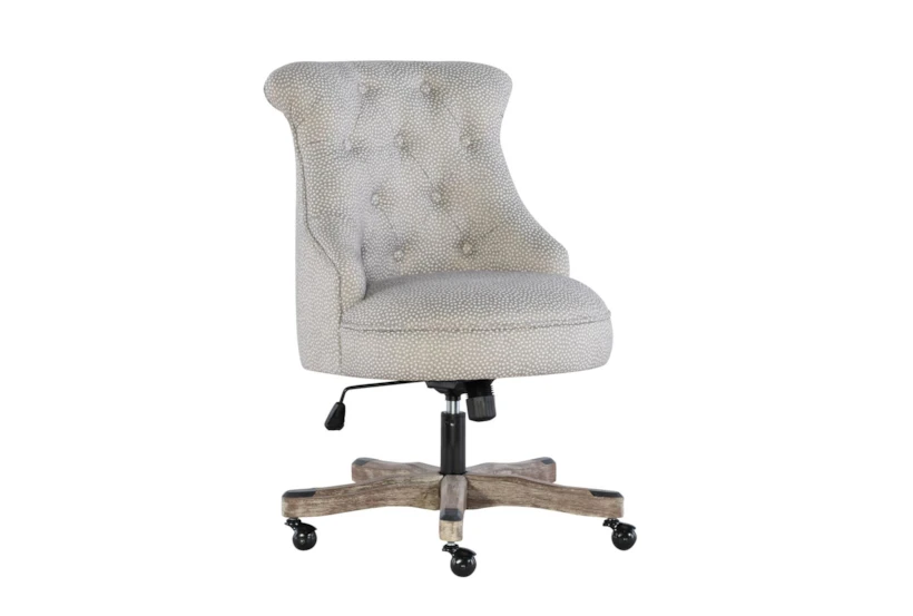 Lunado Light Grey Rolling Office Desk Chair - 360