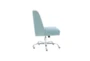 Callippe Aqua Rolling Office Desk Chair - Side