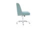 Callippe Aqua Rolling Office Desk Chair - Side