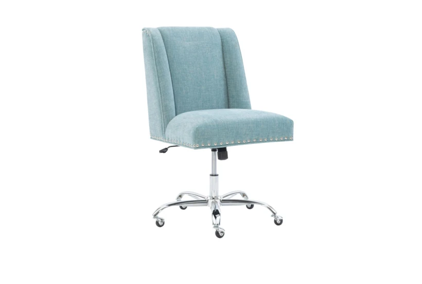 Callippe Aqua Rolling Office Desk Chair - 360