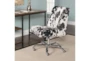Callippe Black Cowprint Rolling Office Desk Chair - Room