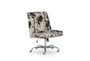 Callippe Black Cowprint Rolling Office Desk Chair - Signature