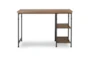 Scherwin Ash Veneer 45" Desk With 2 Shelves - Front