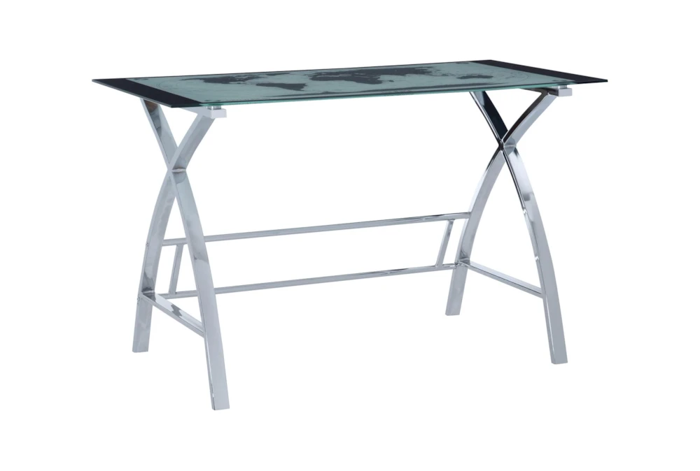Treeview Metal And Glass Map 47" Desk