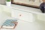 Edgemar White 30" Folding Desk With 1 Drawer + 2 Shelves - Detail