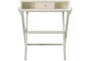 Edgemar White 30" Folding Desk With 1 Drawer + 2 Shelves - Front