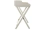 Edgemar White 30" Folding Desk With 1 Drawer + 2 Shelves - Side