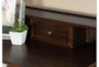 Edgemar Walnut 30" Folding Desk With 1 Drawer + 2 Shelves - Detail