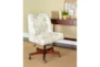 Callippe Linen Cow Print Rolling Office Desk Chair - Room