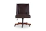 Callippe Brown Rolling Office Desk Chair - Front