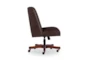 Callippe Brown Rolling Office Desk Chair - Side