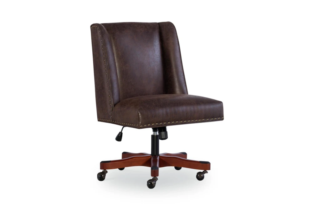 Callippe Brown Rolling Office Desk Chair