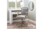 Devonshire Light Gray Rolling Office Desk Chair - Detail