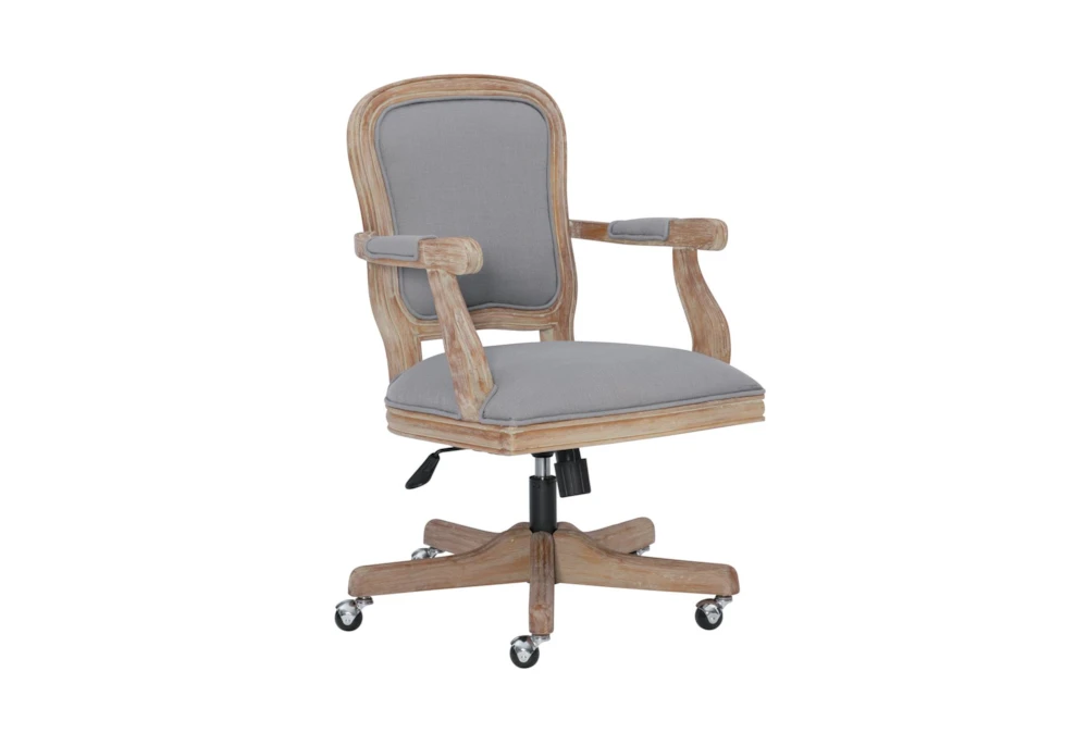 Devonshire Light Gray Rolling Office Desk Chair