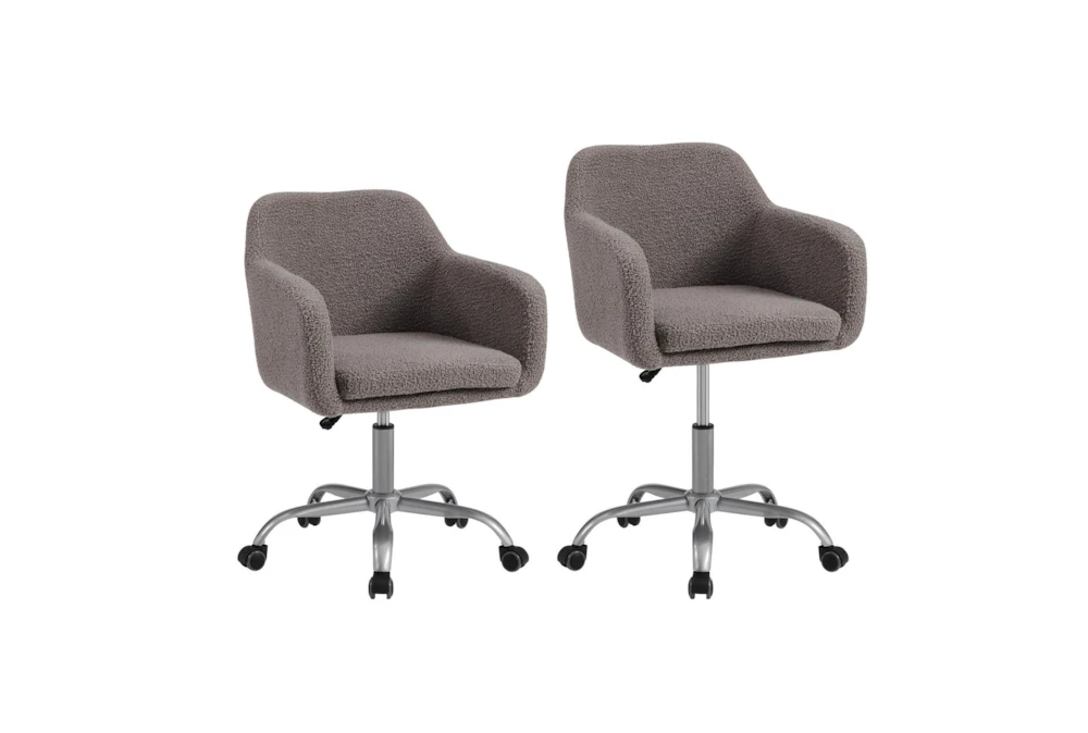 Estero Grey Rolling Office Desk Chair