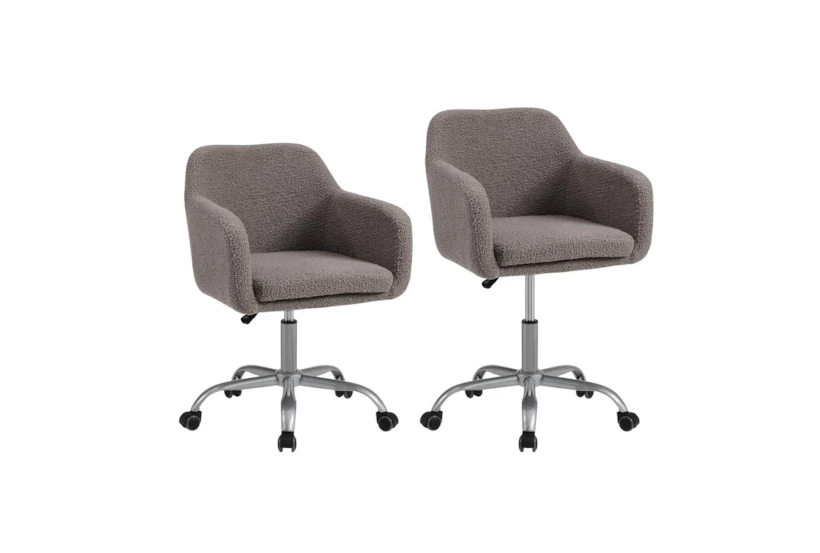 Estero Grey Rolling Office Desk Chair - 360