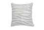 22X22 Grey + White Tiger Print Throw Pillow - Signature