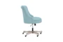Lunado Light Blue Rolling Office Desk Chair - Side