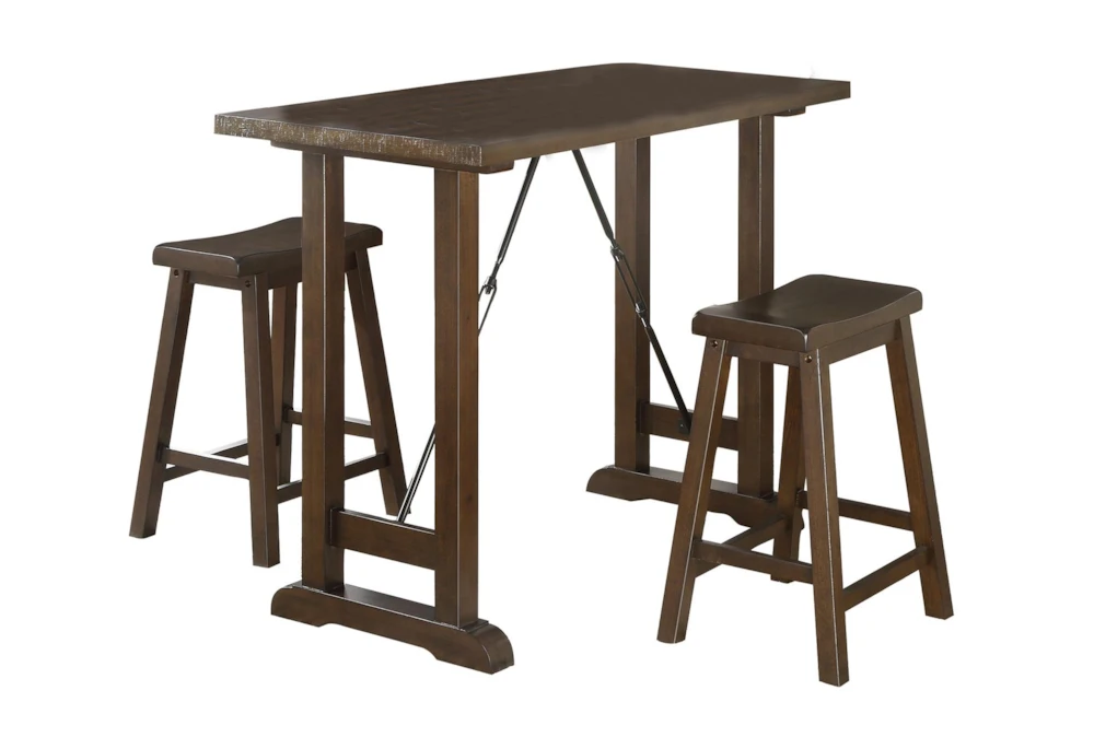 Ordway 48" Kitchen Counter With Stool Set For 2