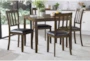 Asher 36" Kitchen Dining With Side Chair Set For 4 - Room