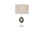 15 Inch Natural Lavender Agate+ Antique Brass Table Lamp - Signature