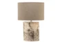 14 Inch Birch Veneer Resin Table Lamp - Signature