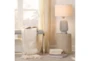 23 Inch Frosted Grey Glass Table Lamp - Room