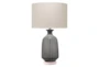 23 Inch Frosted Grey Glass Table Lamp - Signature