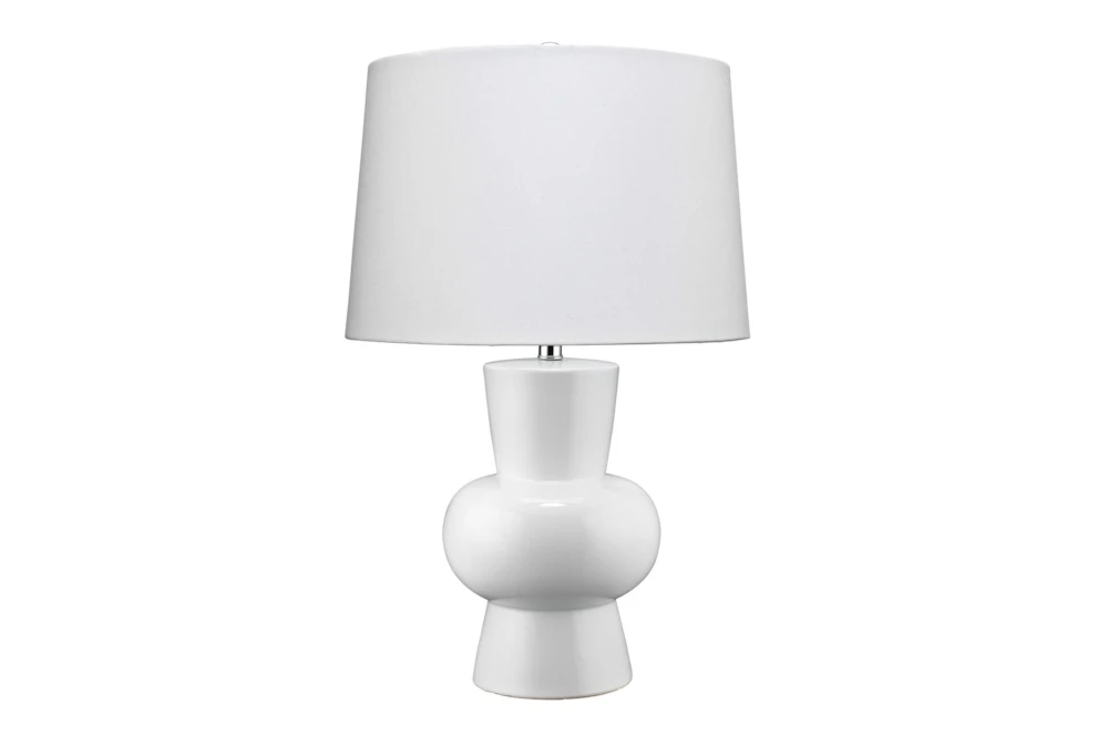 26 Inch White Ceramic Table Lamp 