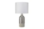 23 Inch Silvered + Taupe Table Lamp - Signature