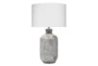 24 Inch Grey Textured Ceramic Table Lamp - Signature