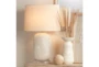 27 Inch White + Natural Undertone With Clear Base Table Lamp - Room