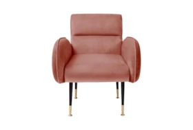 Mae Salmon Velvet Accent Chair