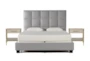 Boswell Grey King Upholstered Storage 3 Piece Bedroom Set With 2 Camila Nightstands - Signature