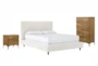 Dean Sand King Upholstered Panel 3 Piece Bedroom Set With Talbert Chest Of Drawers + 2-Drawer Nightstand - Signature