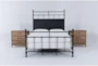 Magnolia Home Trellis California King Panel 3 Piece Bedroom Set With 2 Scaffold Nightstands By Joanna Gaines - Signature
