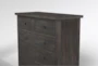 Dean Charcoal Twin Upholstered Panel 3 Piece Bedroom Set With Larkin Espresso Chest Of Drawers + Nightstand - Detail