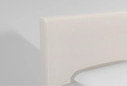 Dean Sand Twin Upholstered Panel 3 Piece Bedroom Set With 2 Larkin Espresso Nightstands - Detail